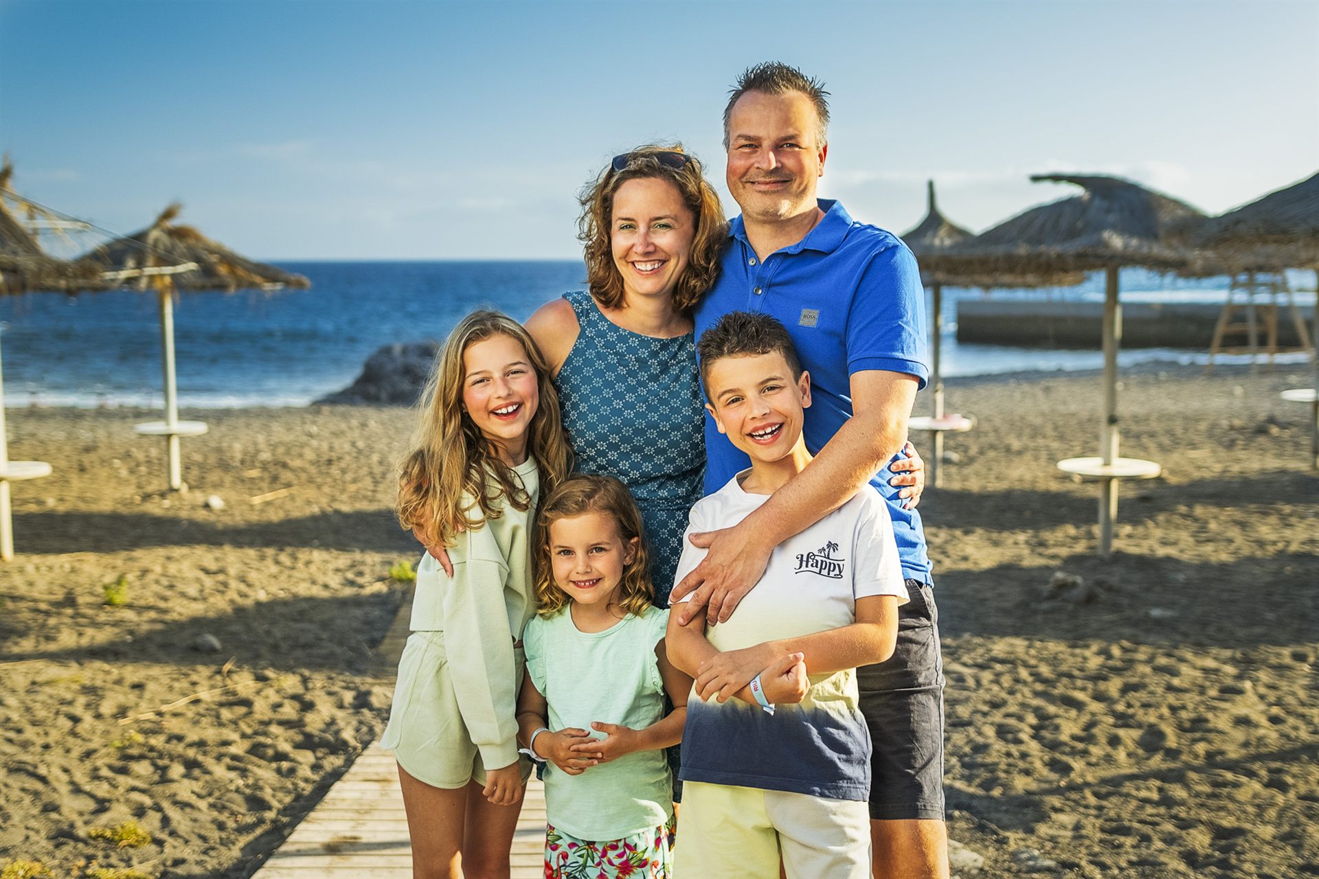 Family enjoying a fun moment on Callao Salvaje beach